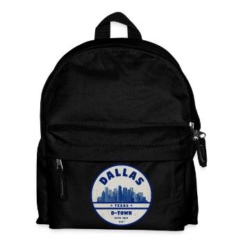 Dallas Skyline DTown Vintage Badge - Kinder Rucksack - Schwarz - Vorne