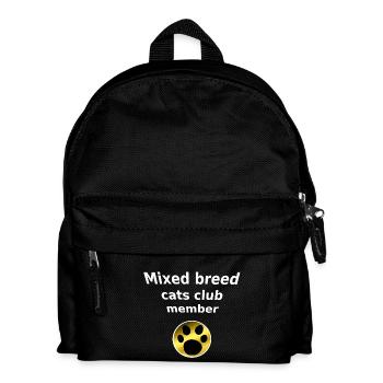 Mixed Breed Cats Club, Tier Tatzen, closing - Kinder Rucksack - Schwarz - Vorne