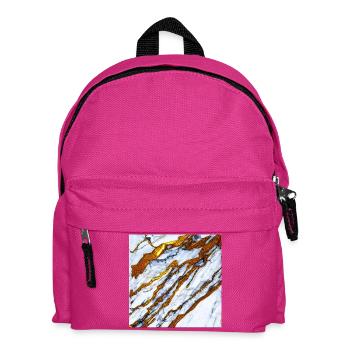 weißer Marmor trifft auf Gold - Kinder Rucksack - Fuchsia - Vorne