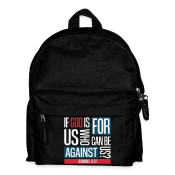 God for us (dark) - Kids' Backpack - black - Front