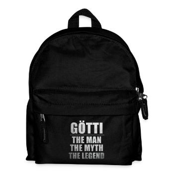 Götti the man the myth the legend - Kinder Rucksack - Schwarz - Vorne