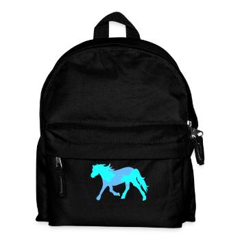Cool Pferde Pferdenarr Islandpferde Pferdeliebe - Kinder Rucksack - Schwarz - Vorne
