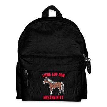 Cool Pferde Reiten Statement Islandpferde Ross - Kinder Rucksack - Schwarz - Vorne