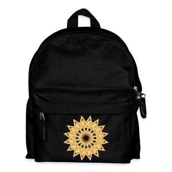 außergewöhnlicher goldener Stern für Weihnachten - Kinder Rucksack - Schwarz - Vorne