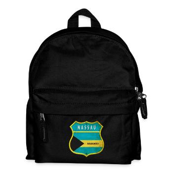 Blason du drapeau des Bahamas de Nassau - Sac à dos Enfant - noir - Devant