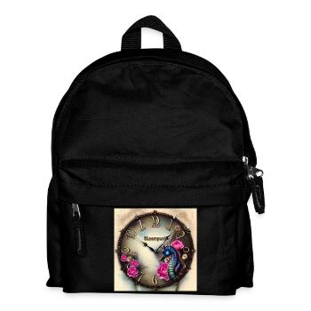 Montre Steampunk avec fleurs et hippocampe - Sac à dos Enfant - noir - Devant
