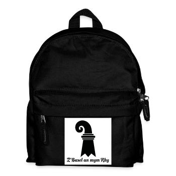 Basel am Rhein - Kinder Rucksack - Schwarz - Vorne
