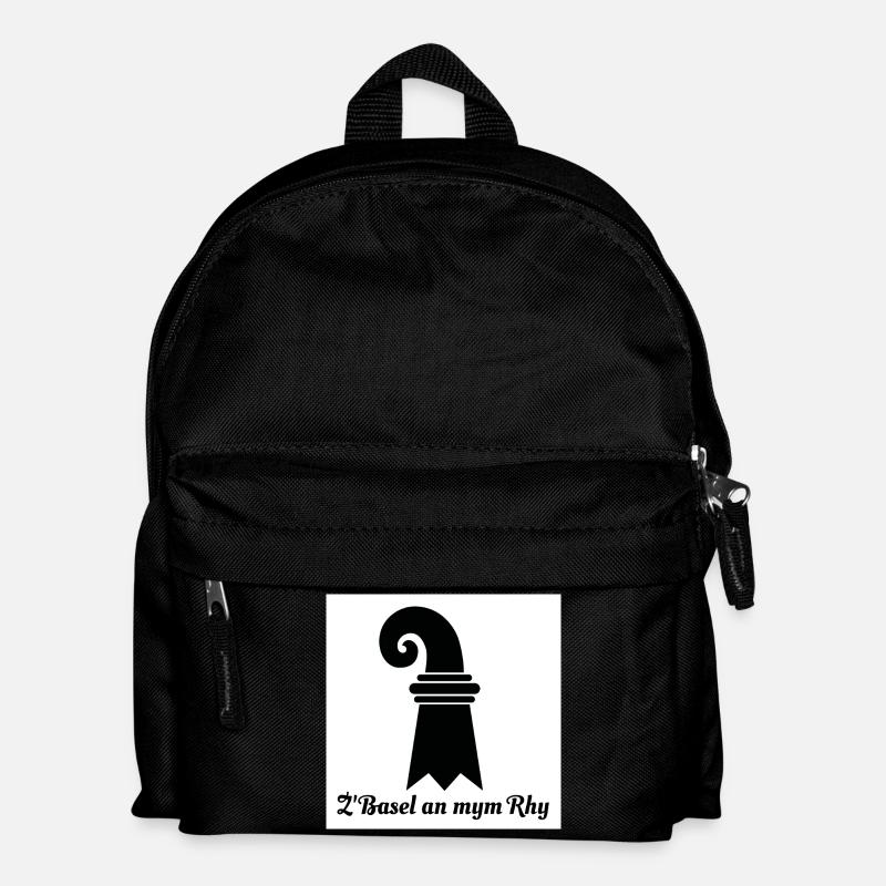 Basel am Rhein - Kinder Rucksack - Schwarz