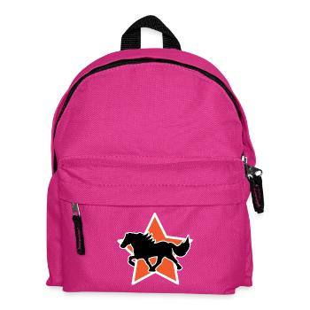 Haflinger Galopp Chevaux islandais Trot Étalon Chevaux - Sac à dos Enfant - fuchsia - Devant