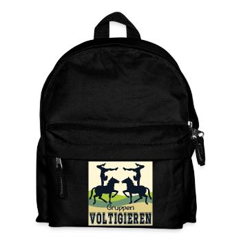 Gruppen Volitigieren AKROBATIK TURNEN PFERDESPORT - Kinder Rucksack - Schwarz - Vorne