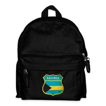Bahamas Wappen Flaggen Design - Kinder Rucksack - Schwarz - Vorne