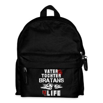 Vater und Tochter Bratans fürs Leben Geschenk - Kinder Rucksack - Schwarz - Vorne