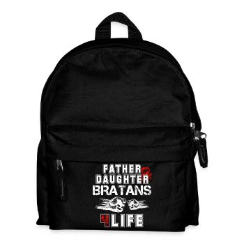 Vater und Tochter Bratans fürs Leben Geschenk - Kinder Rucksack - Schwarz - Vorne