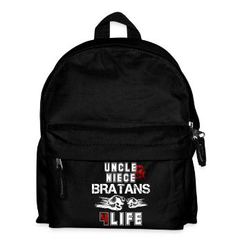 Onkel und Nichte Bratans fürs Leben Geschenk - Kinder Rucksack - Schwarz - Vorne