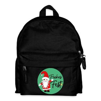 Frohes Fest - Kinder Rucksack - Schwarz - Vorne