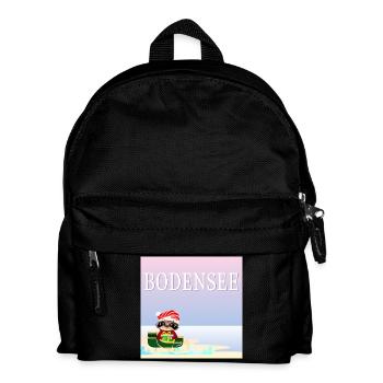Weihnachten am Bodensee - Weihnachtstiere Faultier - Kinder Rucksack - Schwarz - Vorne
