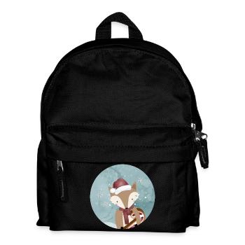 renard doré pour Noël avec canne à sucre - Sac à dos Enfant - noir - Devant