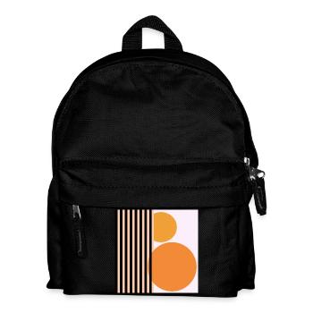 GÉOMÉTRIE RÉTRO - ART ABSTRAIT - Sac à dos Enfant - noir - Devant