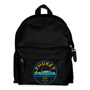 Phuket Stadt-Skyline Emblem - Kinder Rucksack - Schwarz - Vorne