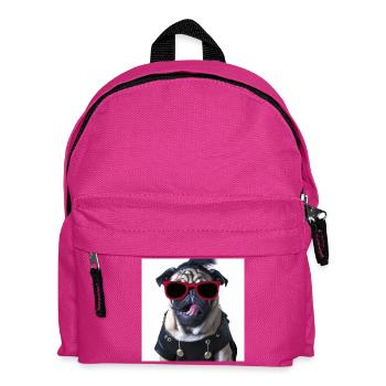 punk pug - Kids' Backpack - fuchsia - Front