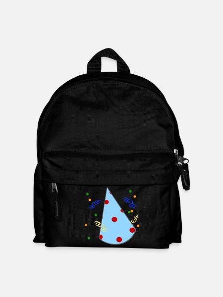 geburtstagshut, Partyhütchen - Kinder Rucksack - Schwarz