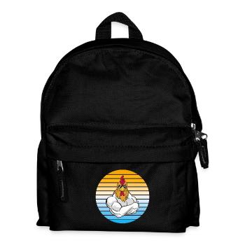 Poulet avec des lunettes de soleil cool - Sac à dos Enfant - noir - Devant
