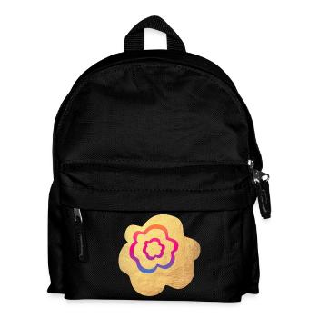 Dégradé Fleur Or Yoga Méditation Namaste Om - Sac à dos Enfant - noir - Devant