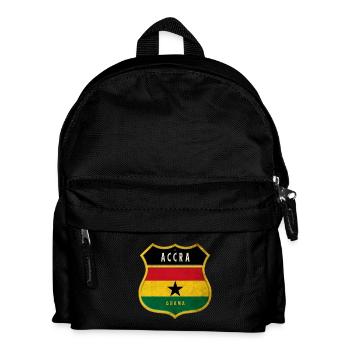 Accra Wappen Flaggen Design - Kinder Rucksack - Schwarz - Vorne