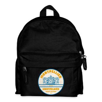 Montpellier Vintage Stadtlogo Sticker - Kinder Rucksack - Schwarz - Vorne