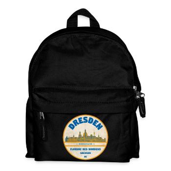 Dresden Skyline Vintage Label - Kids' Backpack - black - Front