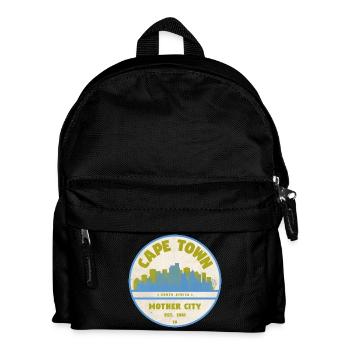 Cape Town Skyline Vintage Emblem - Kids' Backpack - black - Front
