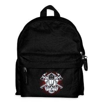 Feuerwehrhelm Brandschutz Feuerwehr Lebensretter - Kinder Rucksack - Schwarz - Vorne