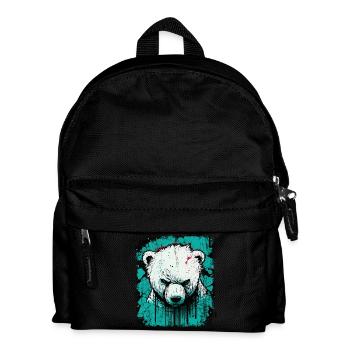 Wütender Eisbär - Kinder Rucksack - Schwarz - Vorne