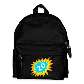 was schenken, 20 bunt - Kinder Rucksack - Schwarz - Vorne