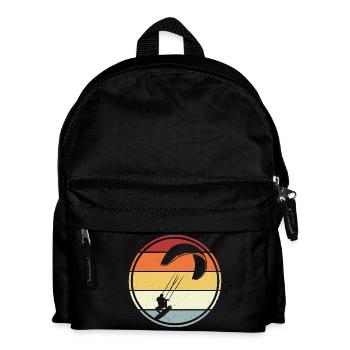 Kitesurfer Kiteboard Kitesurfing - Kids' Backpack - black - Front