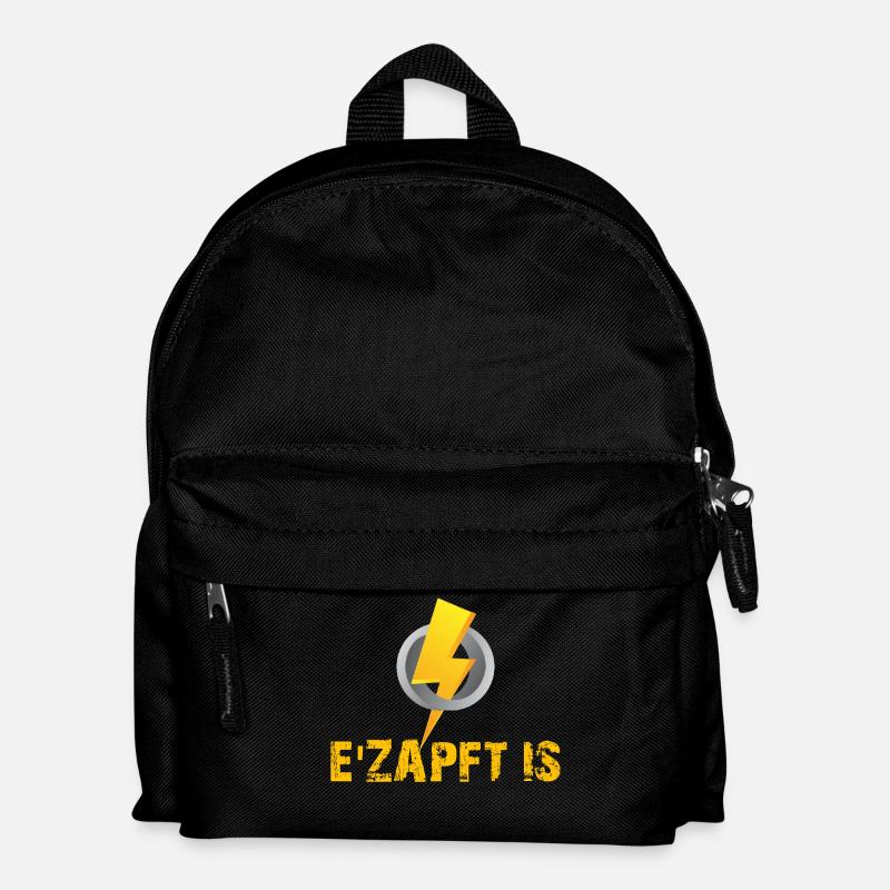 Electrifying lightning bolt design for clothing - Kids' Backpack - black