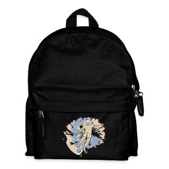 Fußballspieler in Aktion beim Fußballspielen - Kinder Rucksack - Schwarz - Vorne
