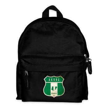 Akure Nigeria Wappen Flaggen Design - Kinder Rucksack - Schwarz - Vorne