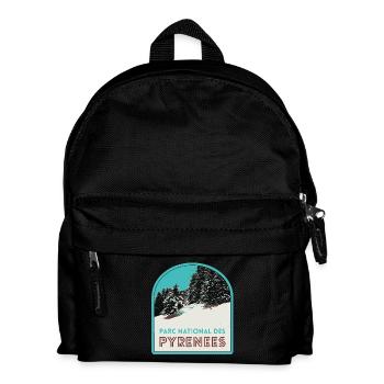 Pyrenäen-Nationalpark unter dem Schnee - Kinder Rucksack - Schwarz - Vorne