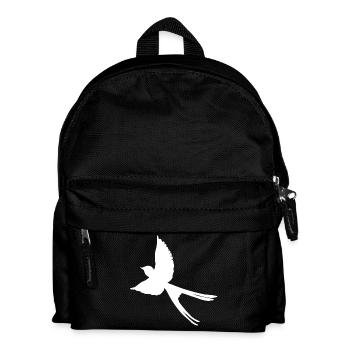 rauchschwalbe silhouette, tiermotive unisex - Kinder Rucksack - Schwarz - Vorne