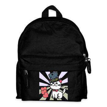 Cat Hearts Children Birthday Gift Baby - Kids' Backpack - black - Front