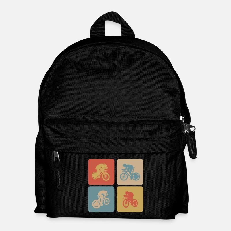 Cycling Road Bike Design - Kids' Backpack - black