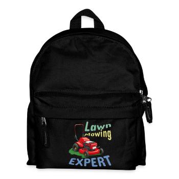 Lawn mowing expert - Kids' Backpack - black - Front