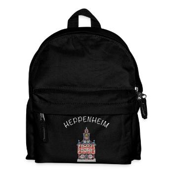 Historisches Rathaus Heppenheim, Hessen - Kinder Rucksack - Schwarz - Vorne