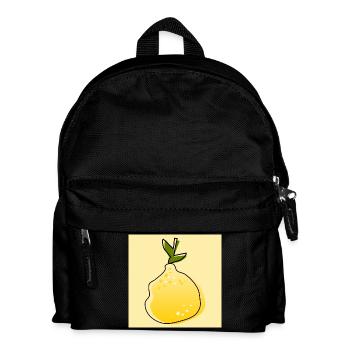 Zitrone - Kinder Rucksack - Schwarz - Vorne