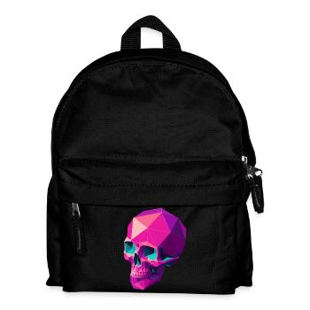 Crâne Géométrique - Sac à dos Enfant - noir - Devant
