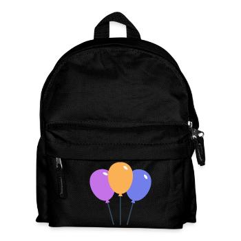 Farbige Luftballons - Kinder Rucksack - Schwarz - Vorne