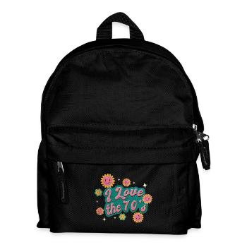 Ich liebe die 70er Jahre Vintage Design - Kinder Rucksack - Schwarz - Vorne