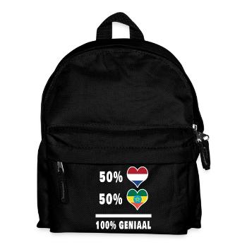 Ethiopia and the Netherlands 100% Genius Flag - Kids' Backpack - black - Front