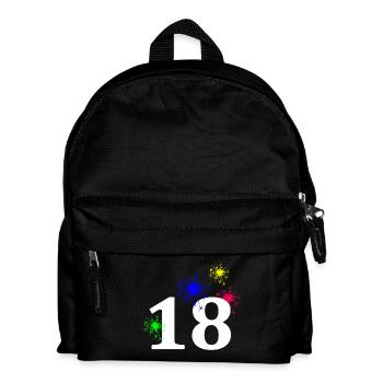 unisex, 18 Feuerwerk sternenmuster - Kinder Rucksack - Schwarz - Vorne